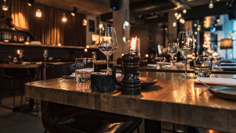 Elegant restaurant interior